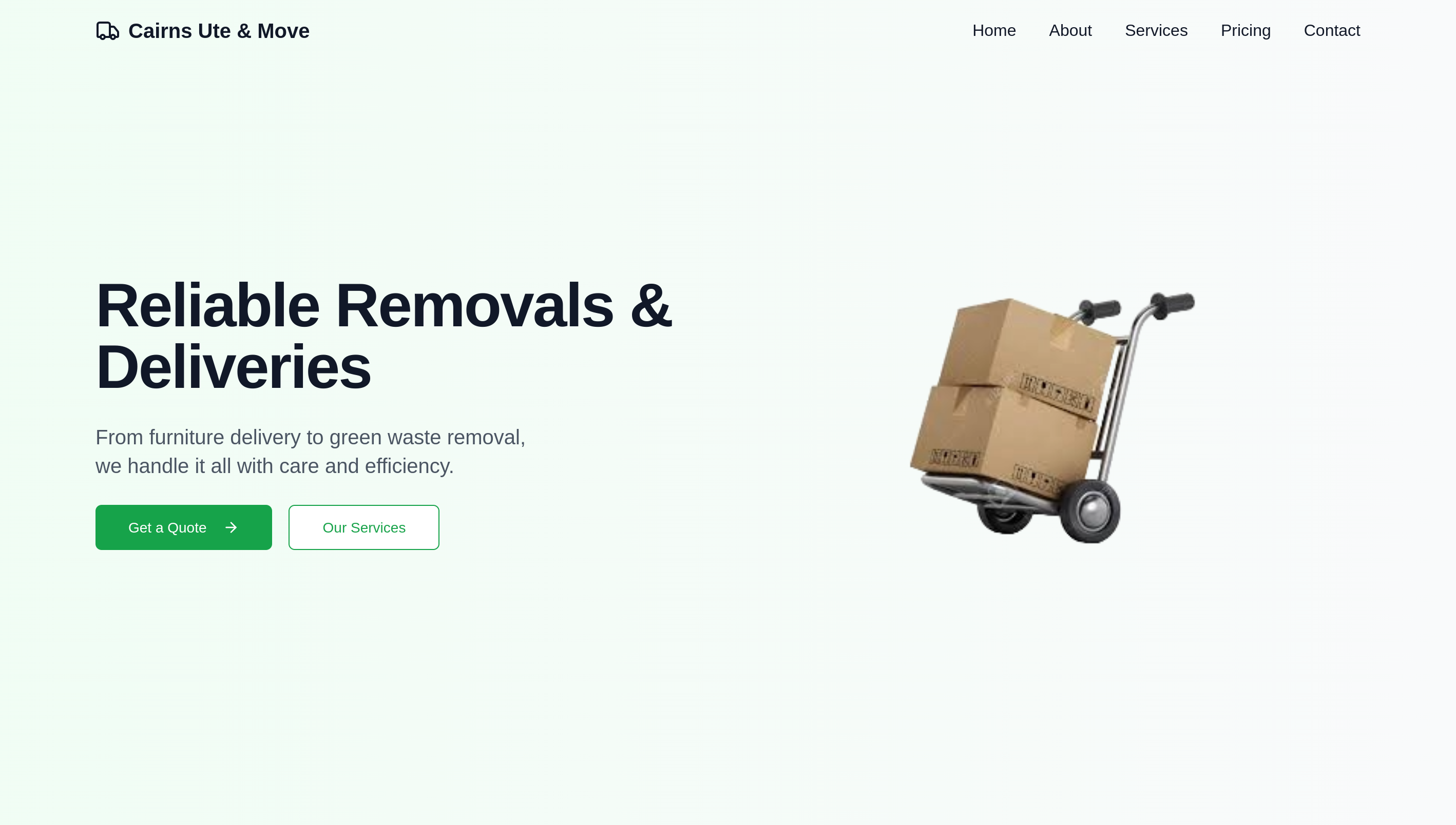 Cairns Ute & Move - Removalist Services Website